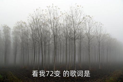 看我72變 的歌詞是