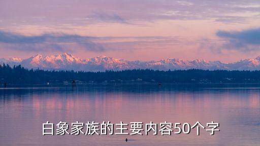白象家族，白象家族的主要內容50個字
