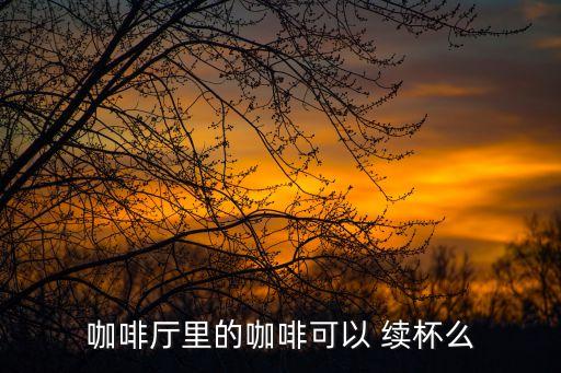 星巴克可以續杯嗎,咖啡店一般消費會高一些不會提供續杯選項