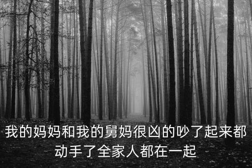 我的媽媽和我的舅媽很兇的吵了起來都動手了全家人都在一起