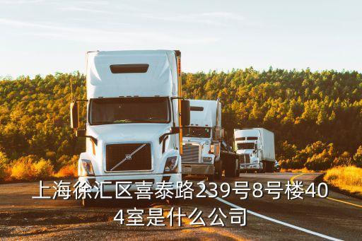 上海徐匯區(qū)喜泰路239號(hào)8號(hào)樓404室是什么公司