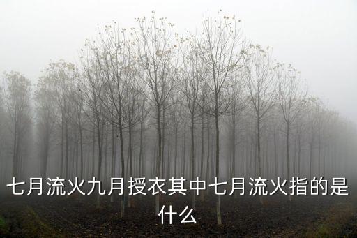 七月流火九月授衣其中七月流火指的是什么