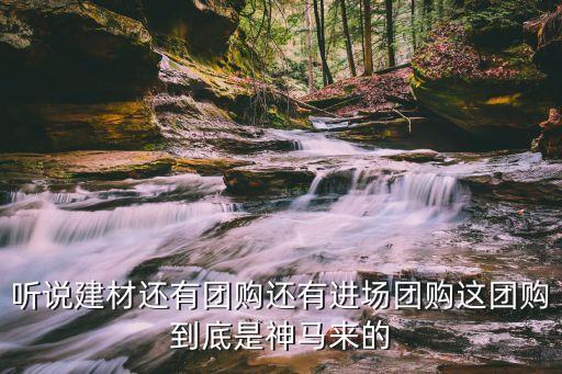 聽說建材還有團購還有進場團購這團購到底是神馬來的