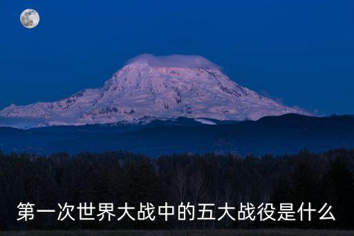 第一次世界大戰中的五大戰役是什么