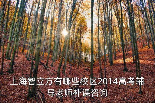 上海智立方有哪些校區(qū)2014高考輔導(dǎo)老師補課咨詢