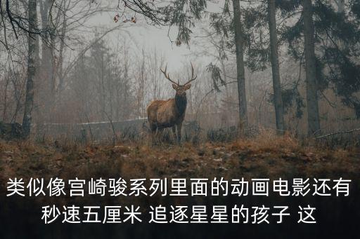 類似像宮崎駿系列里面的動畫電影還有秒速五厘米 追逐星星的孩子 這