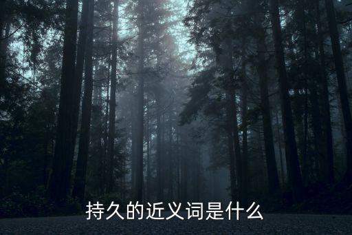 持久的近義詞，持久的近義詞是什么