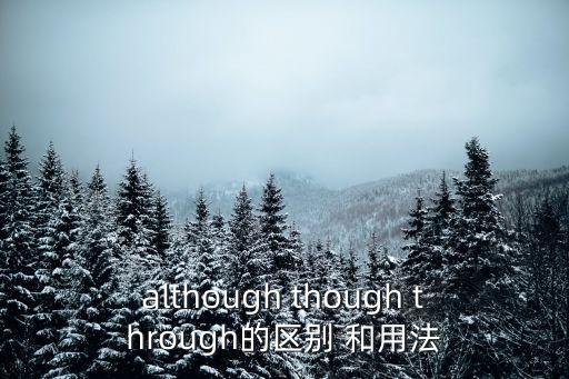 although though through的區別 和用法