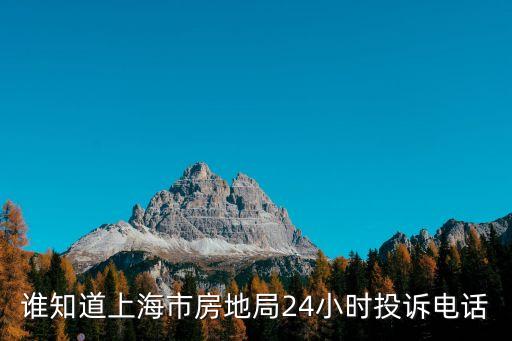 誰知道上海市房地局24小時投訴電話