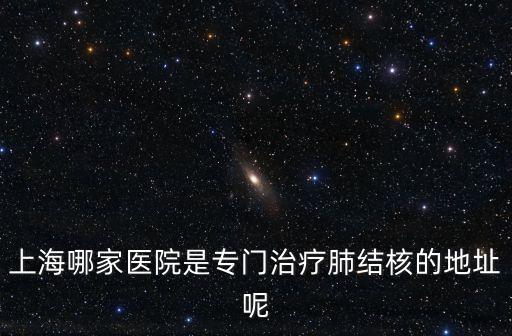 上海哪家醫院是專門治療肺結核的地址呢