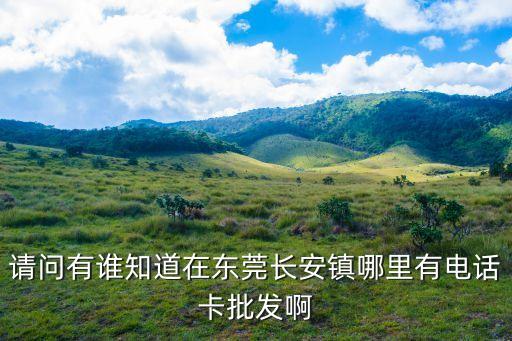 請問有誰知道在東莞長安鎮(zhèn)哪里有電話卡批發(fā)啊