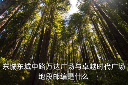 東城東城中路萬達(dá)廣場與卓越時代廣場地段郵編是什么