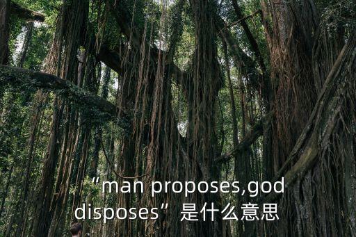 proposes,男人負(fù)責(zé)求婚,上帝負(fù)責(zé)處理諺語(yǔ)的意思