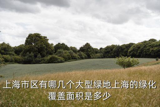 上海市區有哪幾個大型綠地上海的綠化覆蓋面積是多少