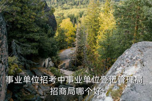 事業單位招考中事業單位登記管理局 招商局哪個好