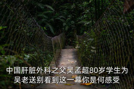 中國肝臟外科之父吳孟超80歲學生為吳老送別看到這一幕你是何感受