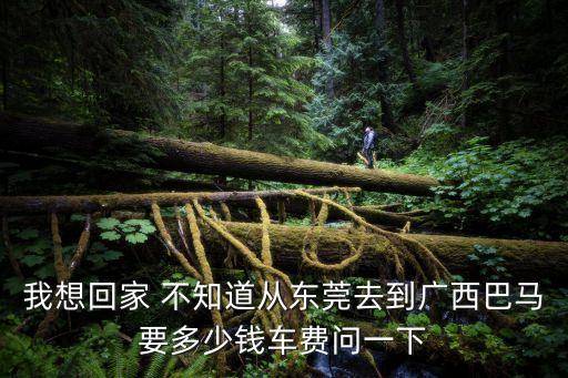 我想回家 不知道從東莞去到廣西巴馬要多少錢車費問一下