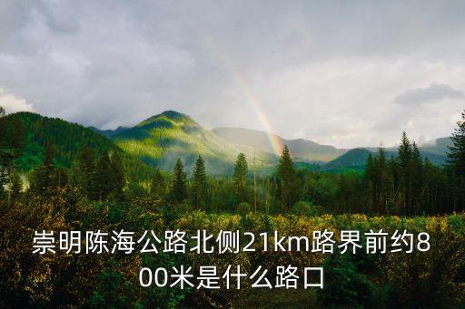 崇明陳海公路北側(cè)21km路界前約800米是什么路口