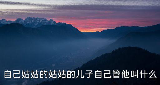 自己姑姑的姑姑的兒子自己管他叫什么