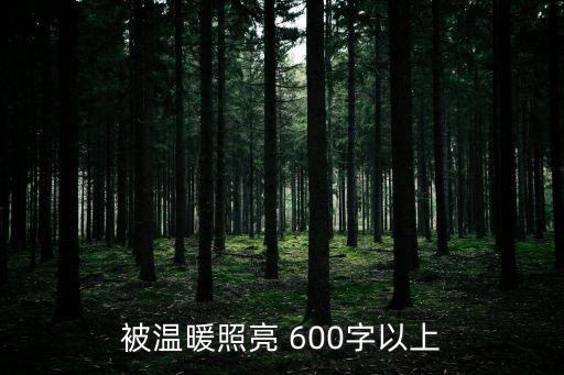 被溫暖照亮 600字以上