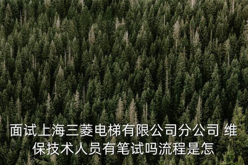 面試上海三菱電梯有限公司分公司 維保技術人員有筆試嗎流程是怎