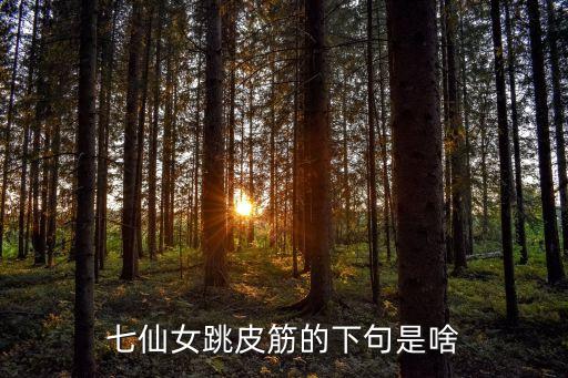 七仙女跳皮筋，七仙女跳皮筋的下句是啥