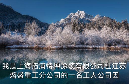 我是上海拓浦特種涂裝有限公司駐江蘇熔盛重工分公司的一名工人公司因