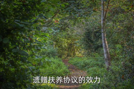遺贈扶養協議的效力