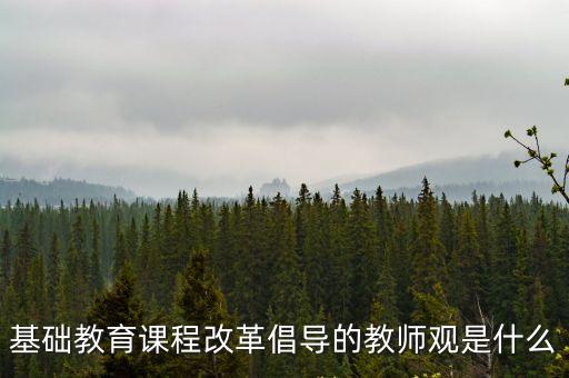 基礎教育課程改革倡導的教師觀是什么