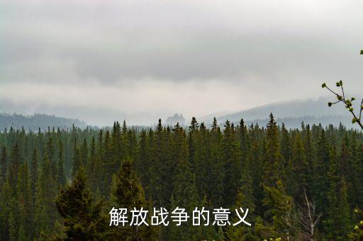 解放戰爭的意義