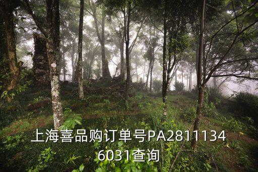 上海市新零售訂單，上海喜品購訂單號(hào)PA28111346031查詢