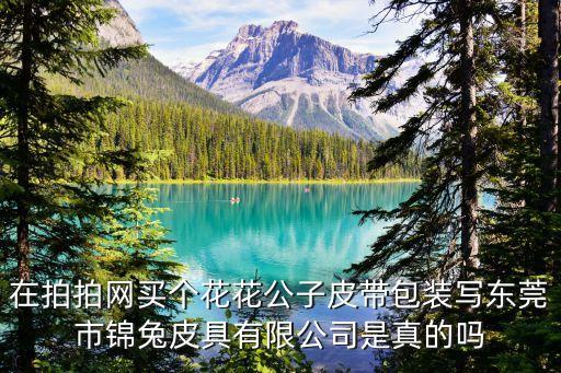 在拍拍網買個花花公子皮帶包裝寫東莞市錦兔皮具有限公司是真的嗎