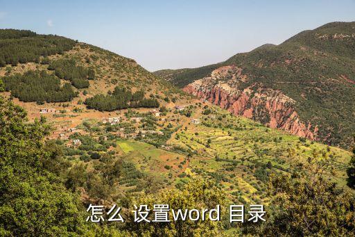 怎么 設置word 目錄