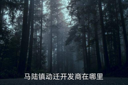 馬陸鎮(zhèn)動遷開發(fā)商在哪里