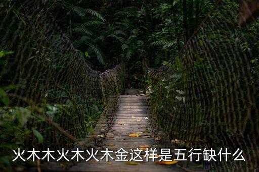 火木木火木火木金這樣是五行缺什么