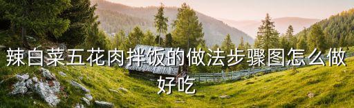 辣白菜五花肉拌飯的做法步驟圖怎么做好吃