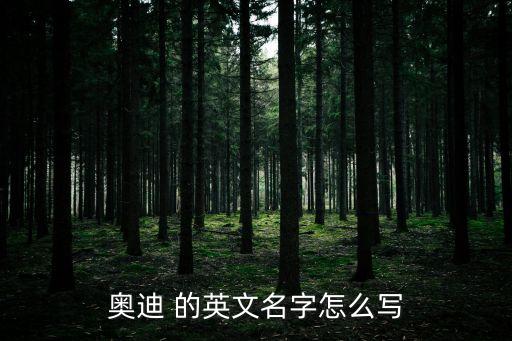 奧迪英文，奧迪 的英文名字怎么寫