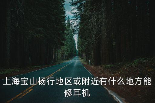上海寶山楊行地區或附近有什么地方能修耳機