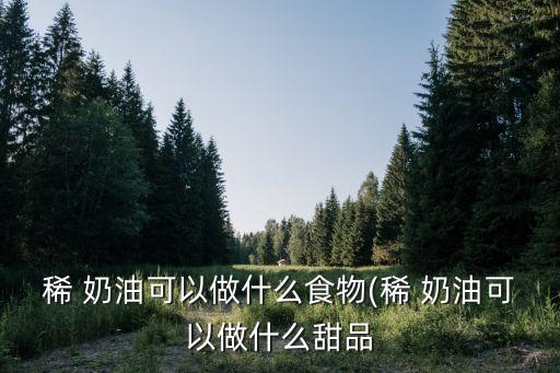 稀 奶油可以做什么食物(稀 奶油可以做什么甜品