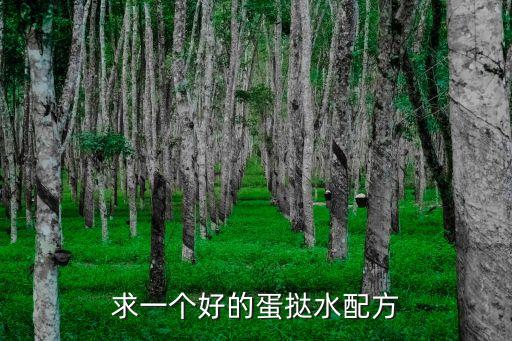 求一個好的蛋撻水配方
