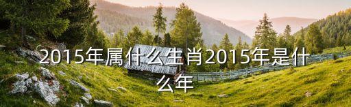 2015年屬什么生肖2015年是什么年
