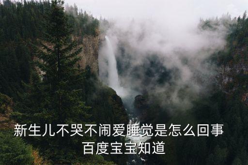 新生兒不哭不鬧愛睡覺是怎么回事  百度寶寶知道