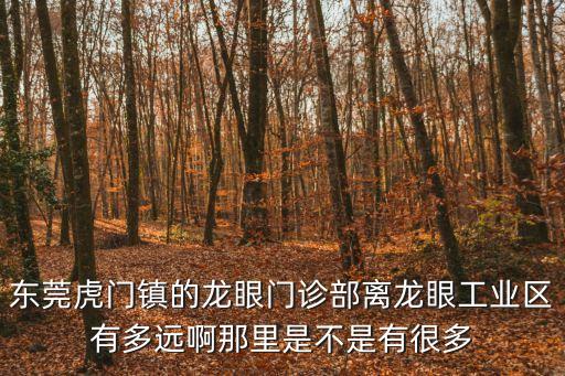 東莞虎門鎮的龍眼門診部離龍眼工業區有多遠啊那里是不是有很多
