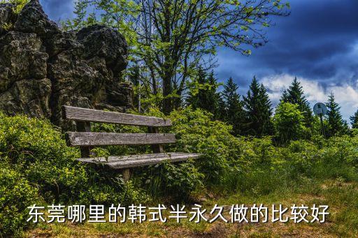 東莞哪里的韓式半永久做的比較好