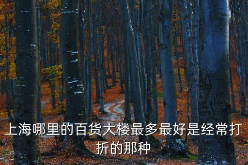 上海市最大百貨大樓，上海哪里的百貨大樓最多最好是經常打折的那種