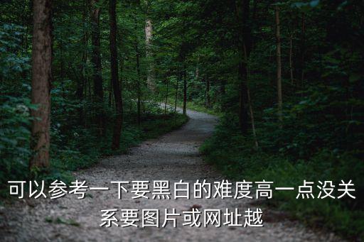 可以參考一下要黑白的難度高一點沒關系要圖片或網址越
