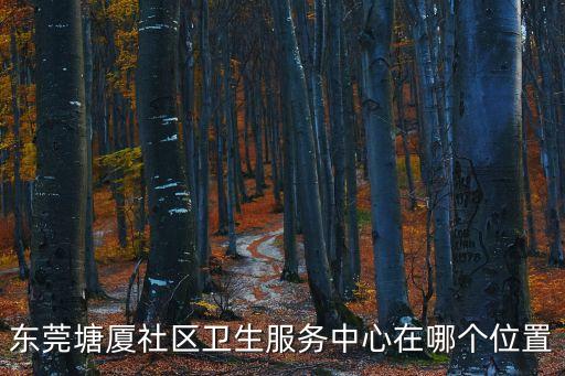 東莞社服中心，東莞塘廈社區衛生服務中心在哪個位置