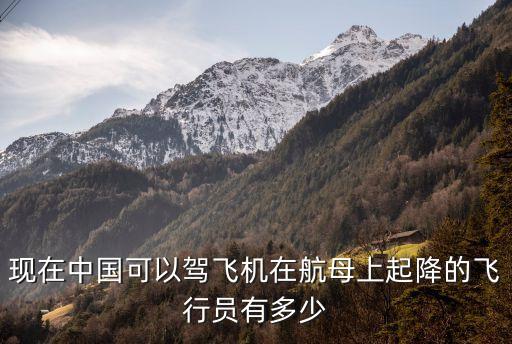 現在中國可以駕飛機在航母上起降的飛行員有多少