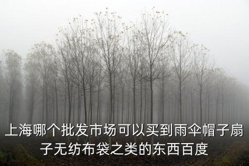 上海哪個批發(fā)市場可以買到雨傘帽子扇子無紡布袋之類的東西百度