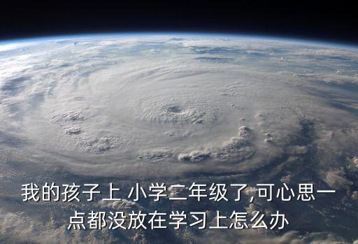 我的孩子上 小學二年級了,可心思一點都沒放在學習上怎么辦